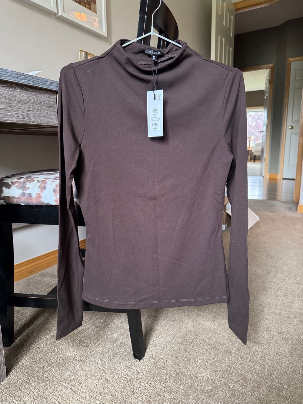NWT DYNAMITE Mock Neck Long Sleeve Size S